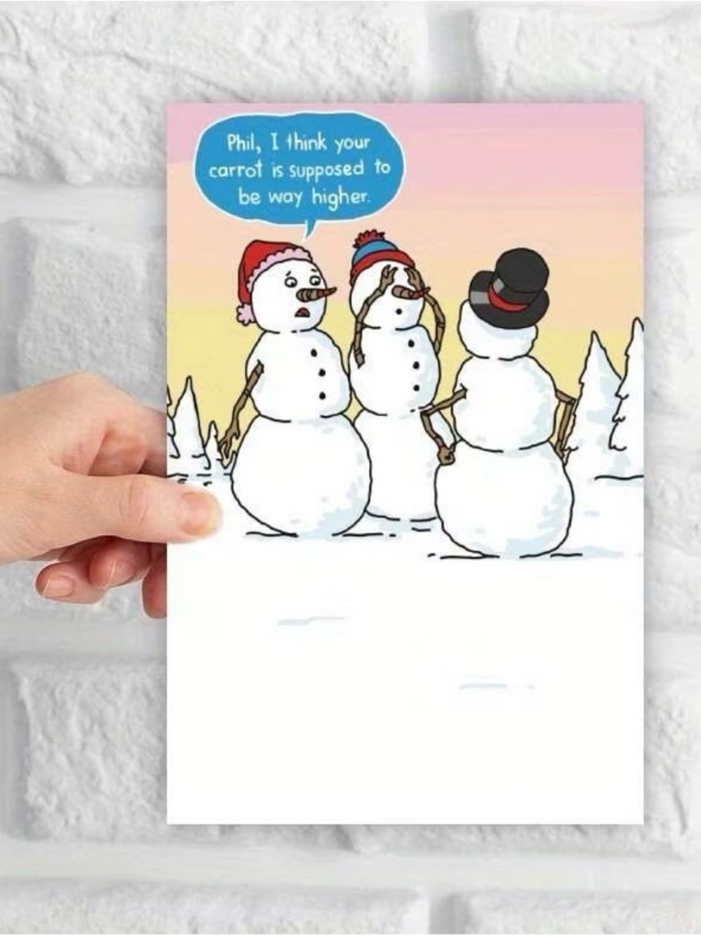 Snowman Funny Greeting Card